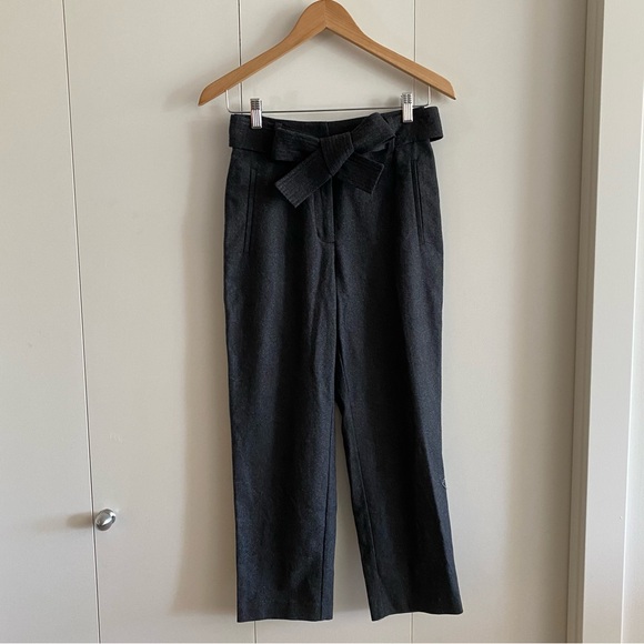 🍂 fall drop🍂 Wilfred Aritzia tie front pants wool dark grey - Picture 2 of 8